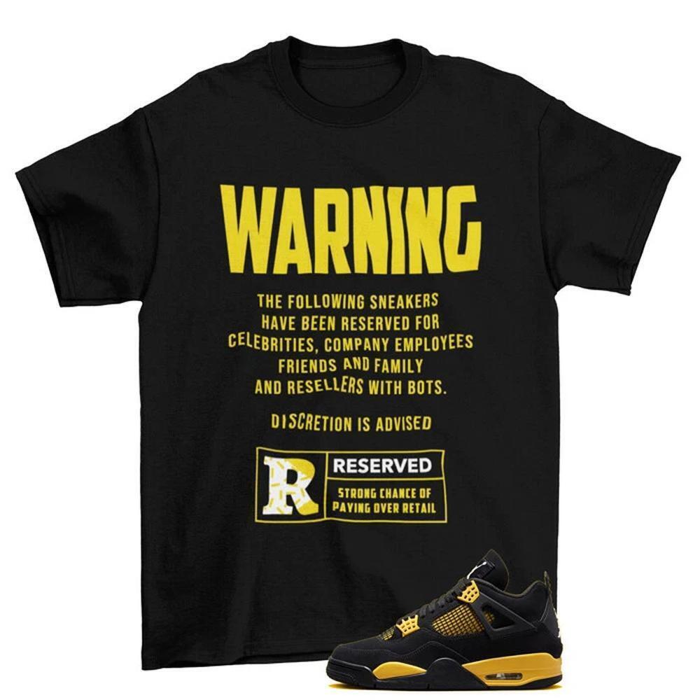 Reserved Shirt Thunder To Match Jordan 4 Retro Thunder Dh6927-017